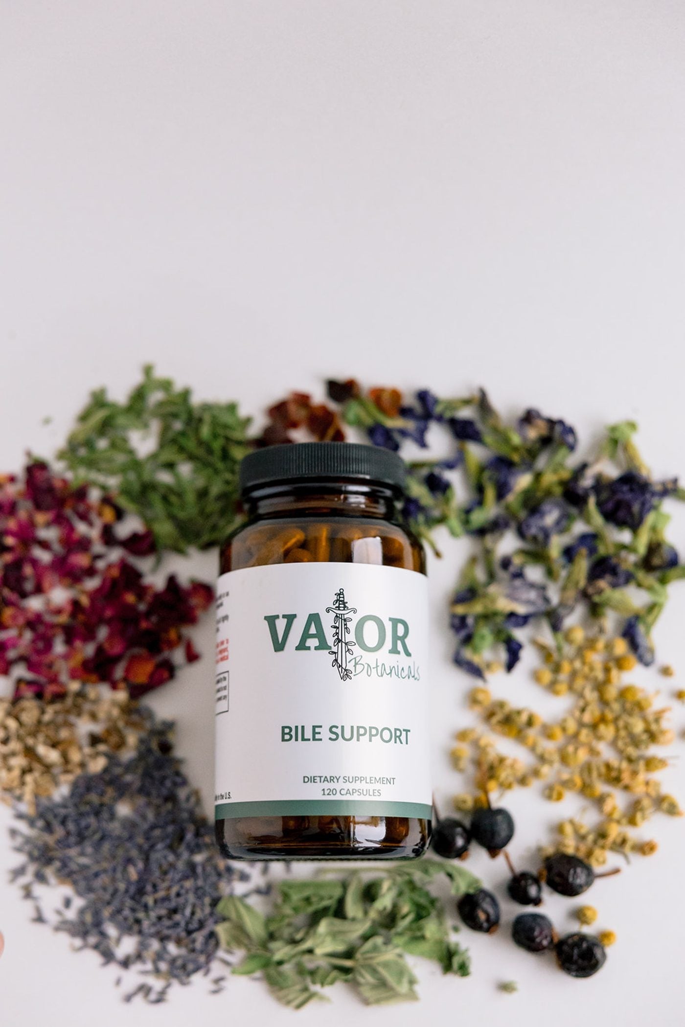 Bile Support capsules on botanicals